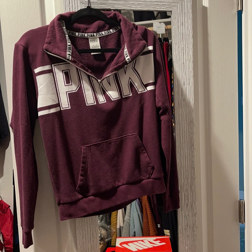 PINK Zip Up Sweater